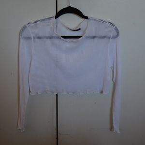 BRANDY MELVILLE, SHEER, CROP TOP
